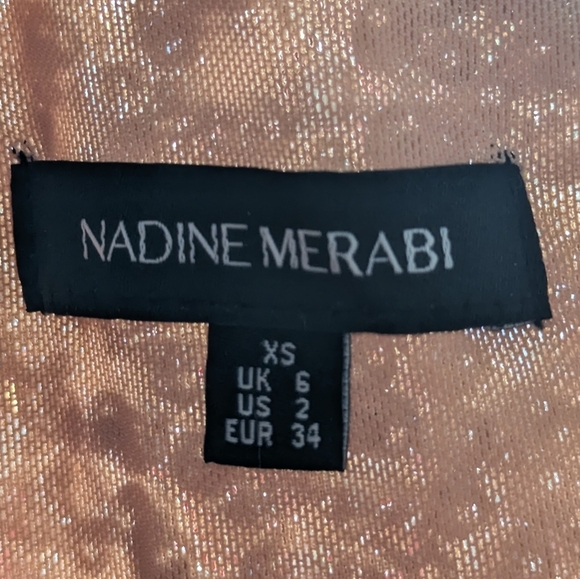 Nadine Merabi Adriana Silver Sequin One Shoulder Maxi Dress Crystal Belt Size XS - Picture 8 of 17